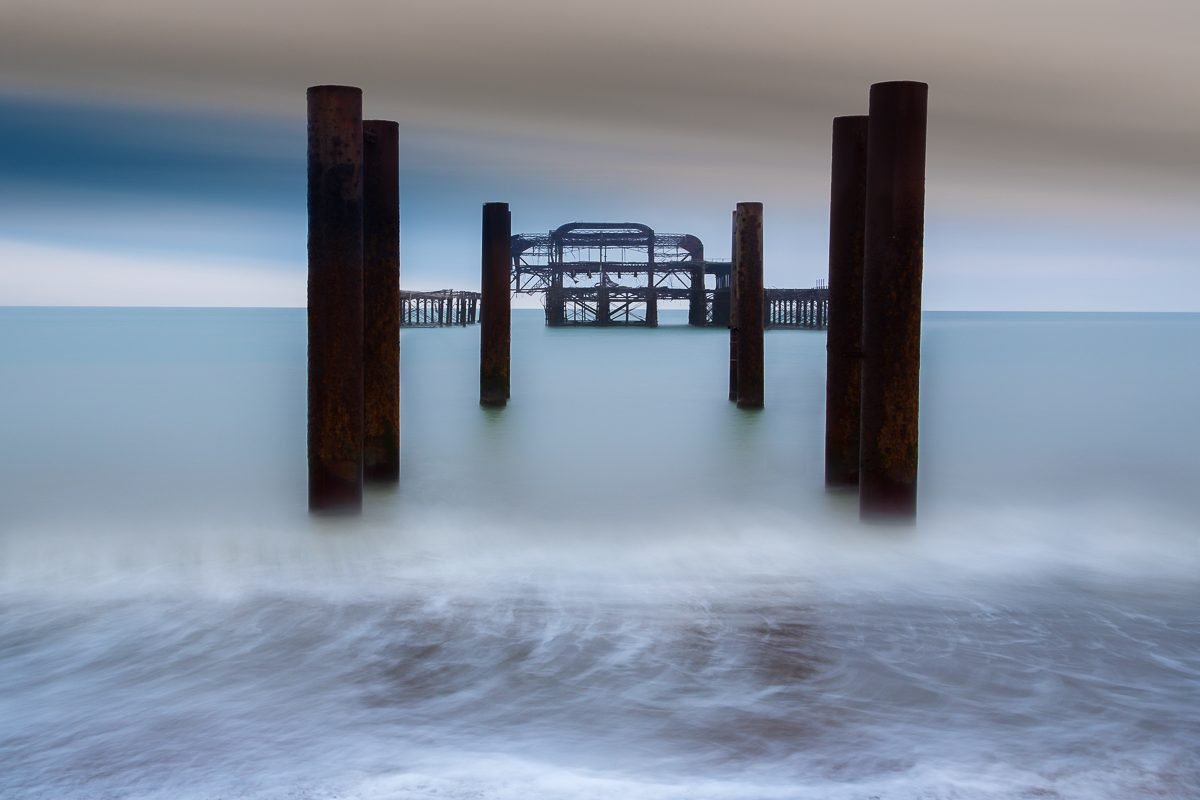 antonyz long exposure landscape tranquil ocean scene brighton sussex england west pier