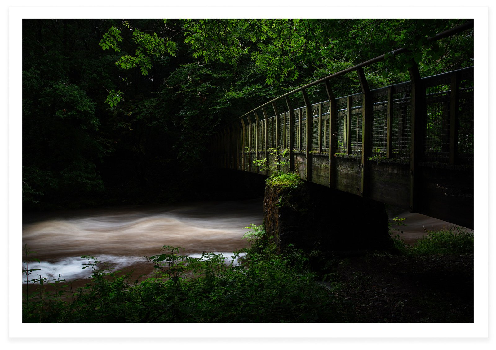 TZPrints landscape photograph river bridge waves tranquility