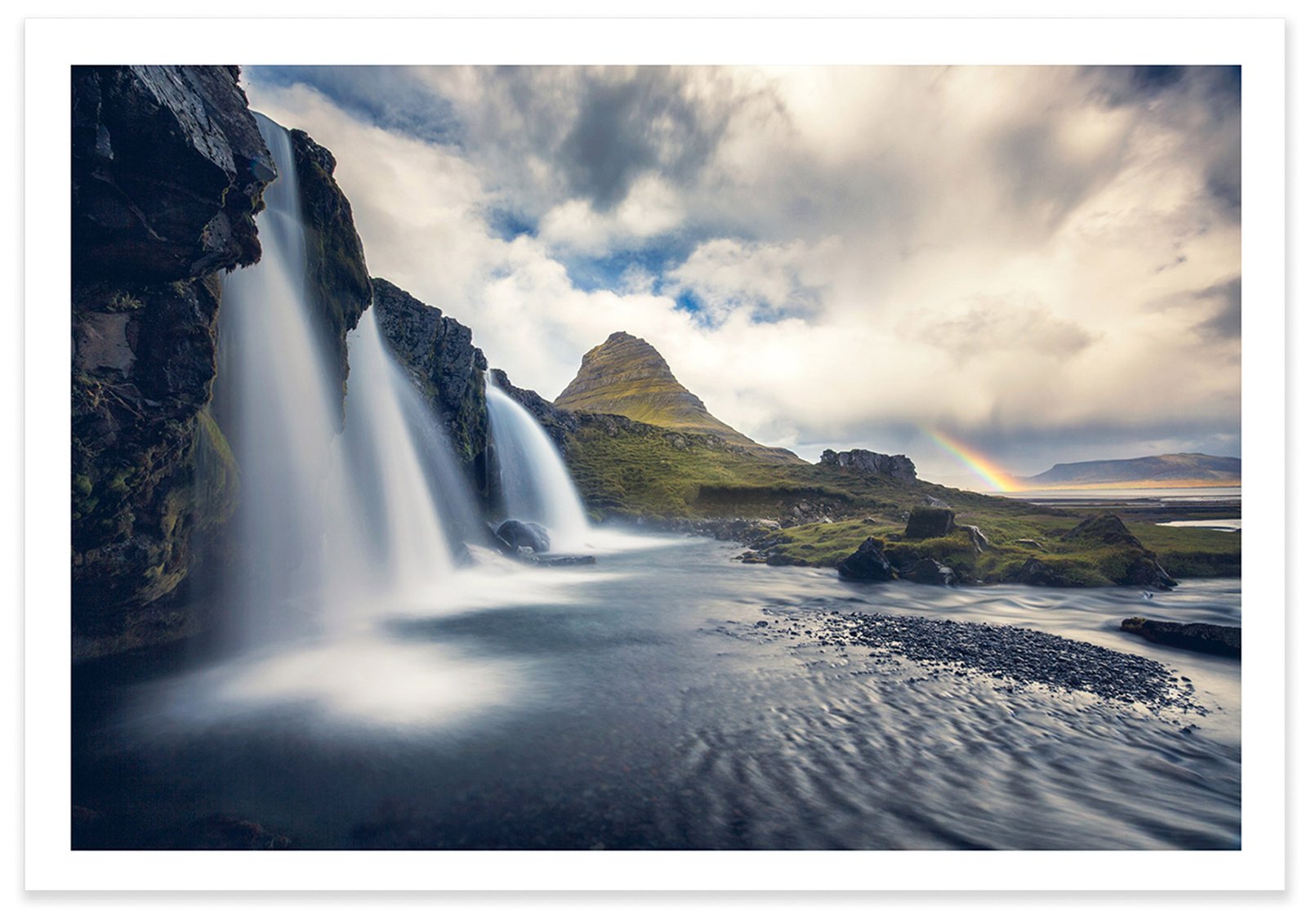 TZ Prints fine art landscape photograph waterfall and mountains
