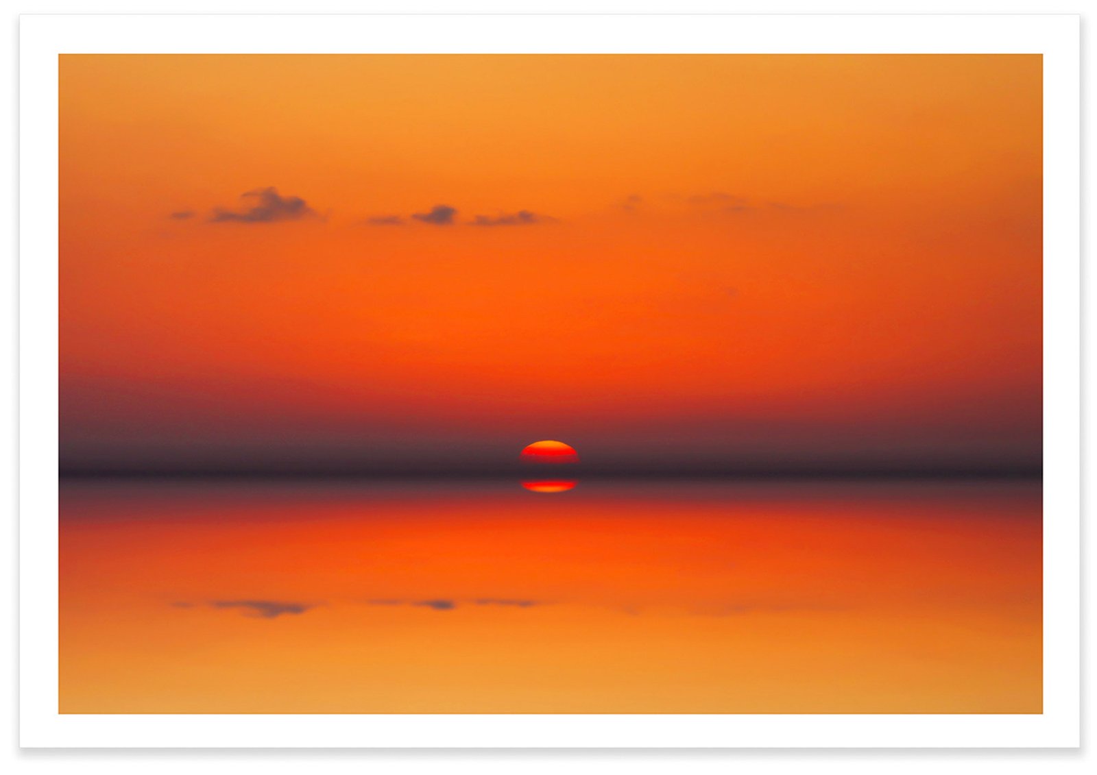 TZ Prints fine art landscape photograph red sky sunset reflected over water