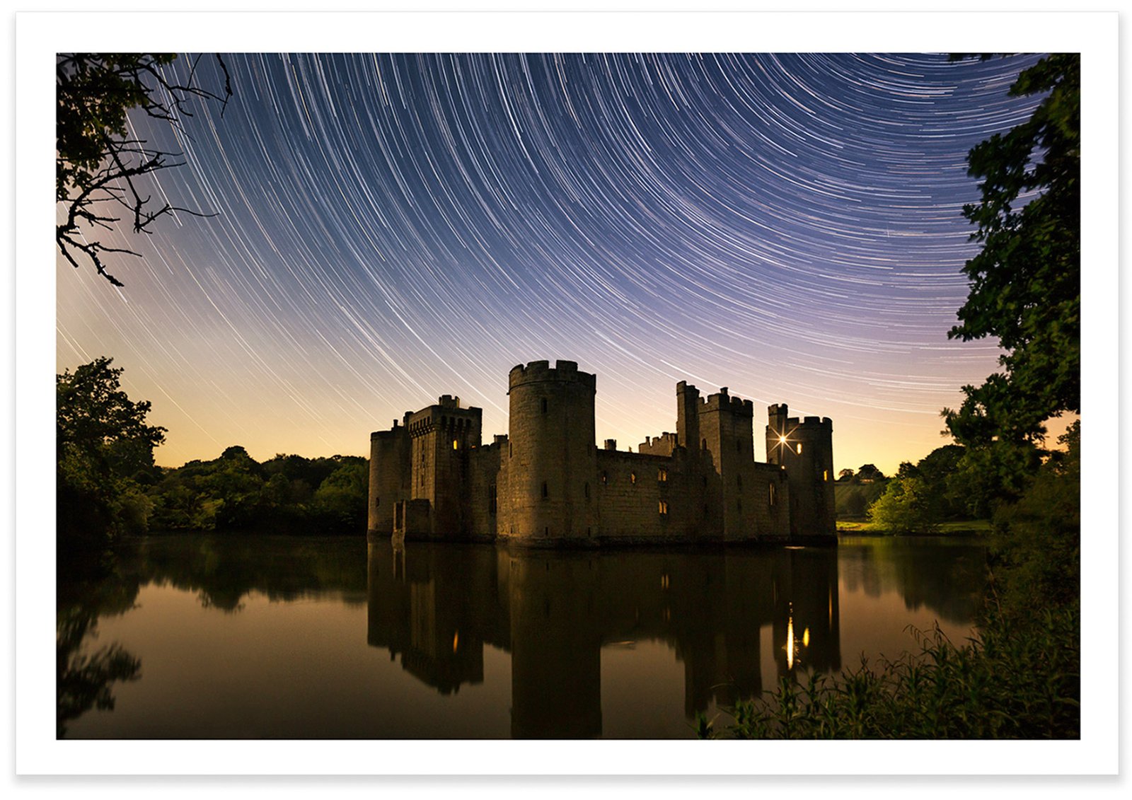 TZ Prints fine art landscape photograph castle astrophotography star trails